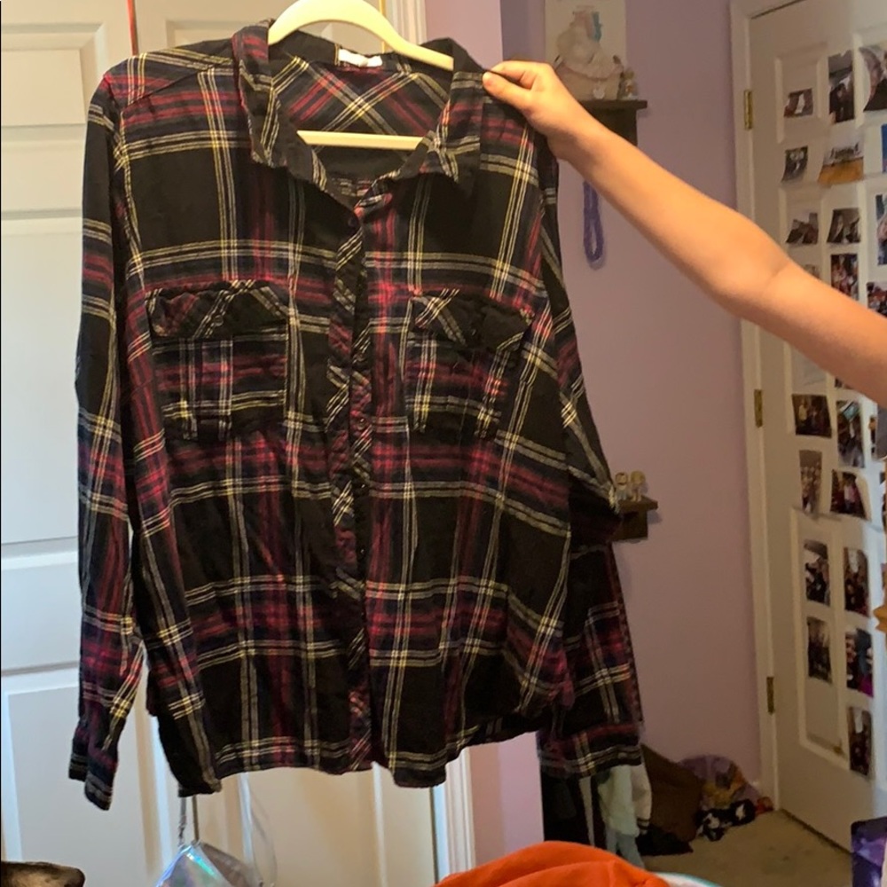 Black soft flannel